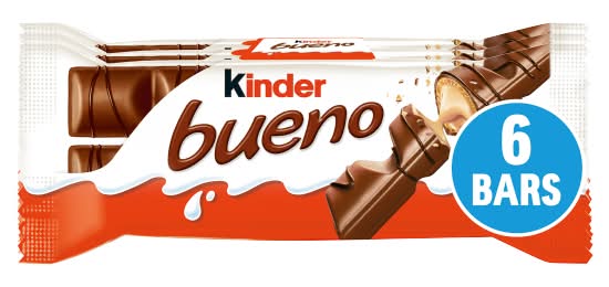 Kinder Milk & Hazelnuts, Bueno Chocolate Bars (3 x 2 pack)