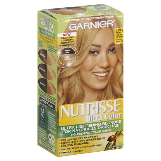 Garnier Nutrisse Ultra Light Cool Blonde Lb1 Hair Color (lb1 ultra light cool blonde)