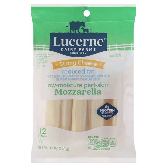 Lucerne Light Low-Moisture Part-Skim Mozzarella String Cheese ( 12 ct )