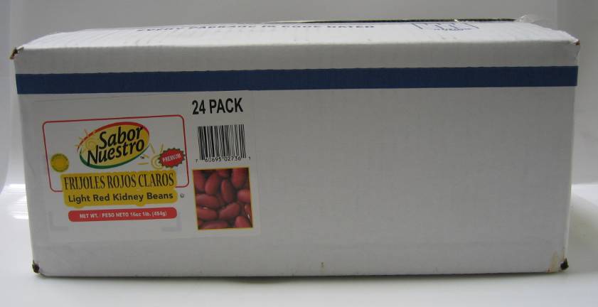 Sabor Nuestro - Light Red Kidney Beans - 24/1 lb (1X24|1 Unit per Case)