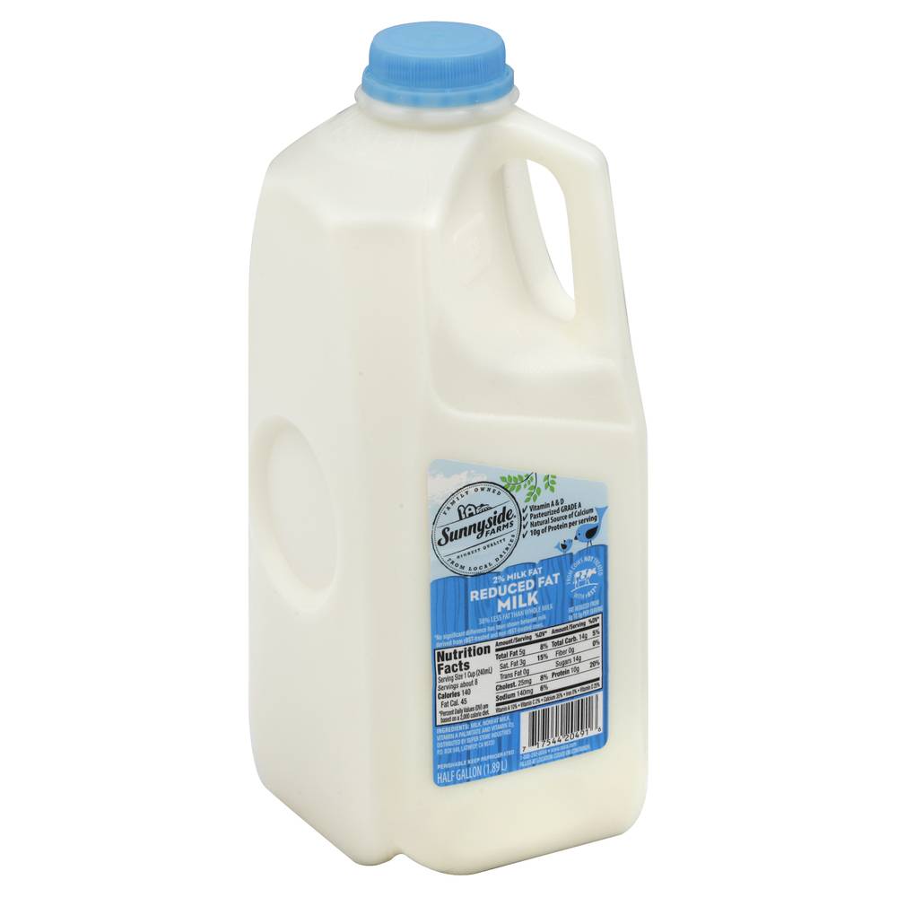 Sunnyside Farms 2% Reduced Fat Milk (0.5 gal)