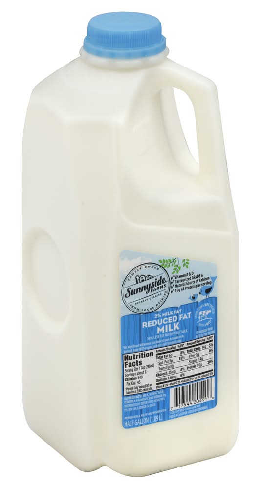 Sunnyside Farms 2% Reduced Fat Milk (0.5 gal)