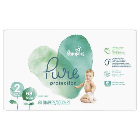 Pampers pure diapers size hot sale 2