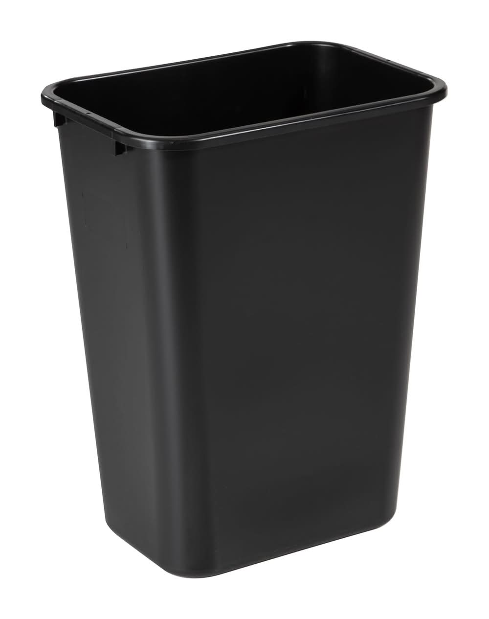 Moxie 10.25 Gallon Black Plastic Indoor Kitchen Lidless Trash Can