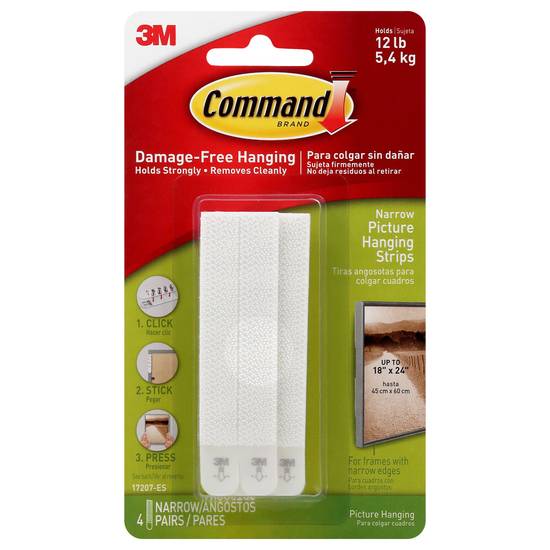 Command Damage-Free Hanging Picture Hanging Strips (4 sets)