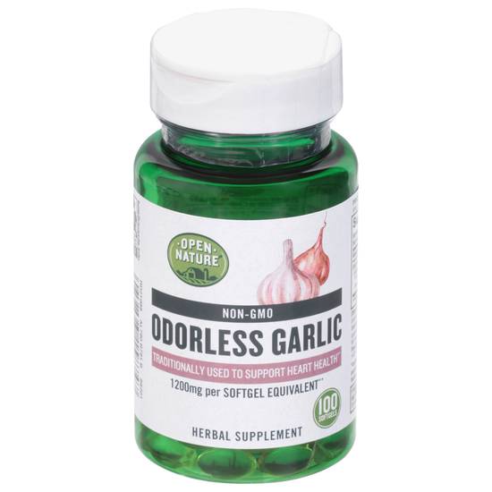 Open Nature Odorless Garlic Herbal Supplement (100 ct)