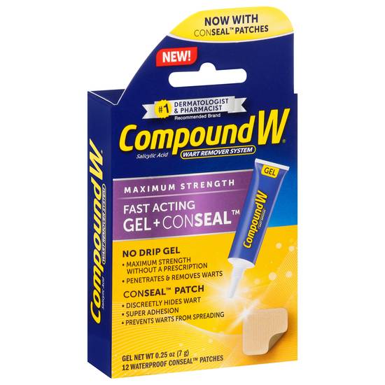 Compound W Wart Remover System Fast Acting Gel + Conseal