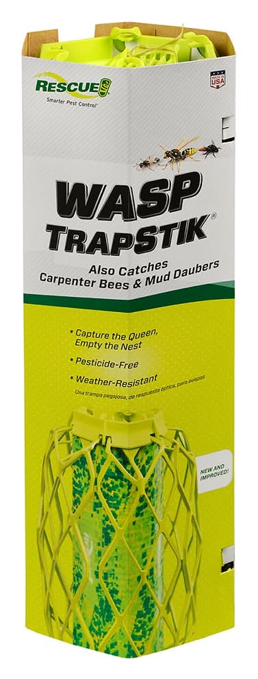 RESCUE! Wasp, Carpenter Bees, Mud Daubers Trapstick Outdoor Glue Device Insect Trap