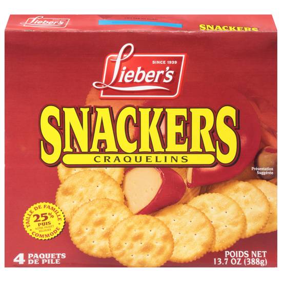 Lieber's Snackers Crackers (4 packs)