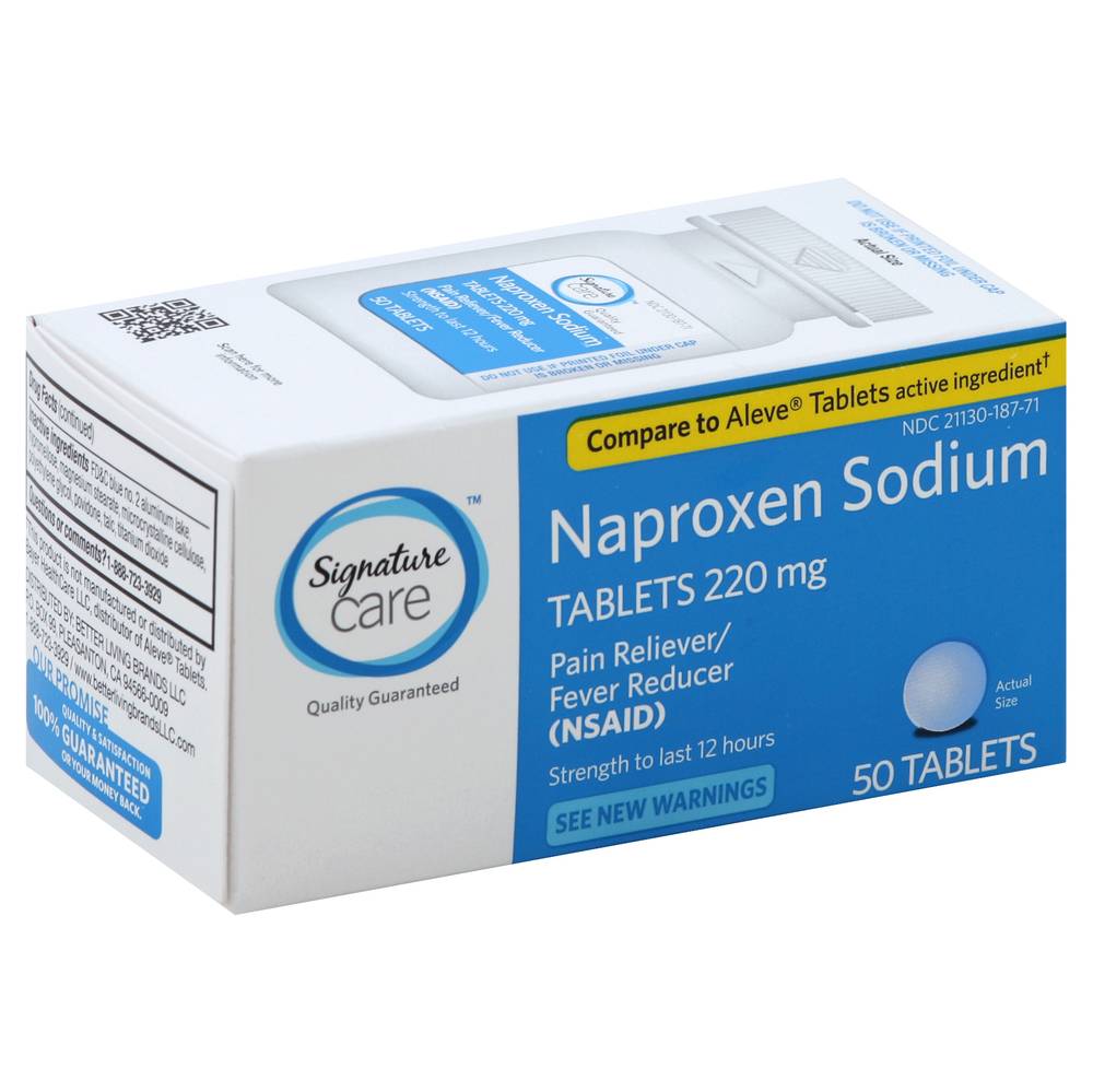 Signature Care 220 mg Naproxen Sodium Tablets (50 tablets)