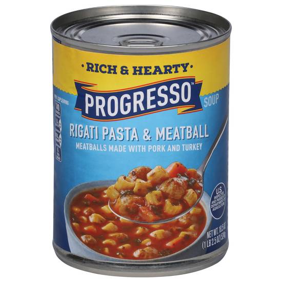 Progresso Rich & Hearty Rigati Pasta & Meatball Soup