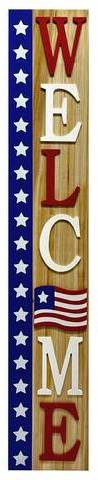 47" Red White & Blue Welcome Door Greeter By Celebrate It