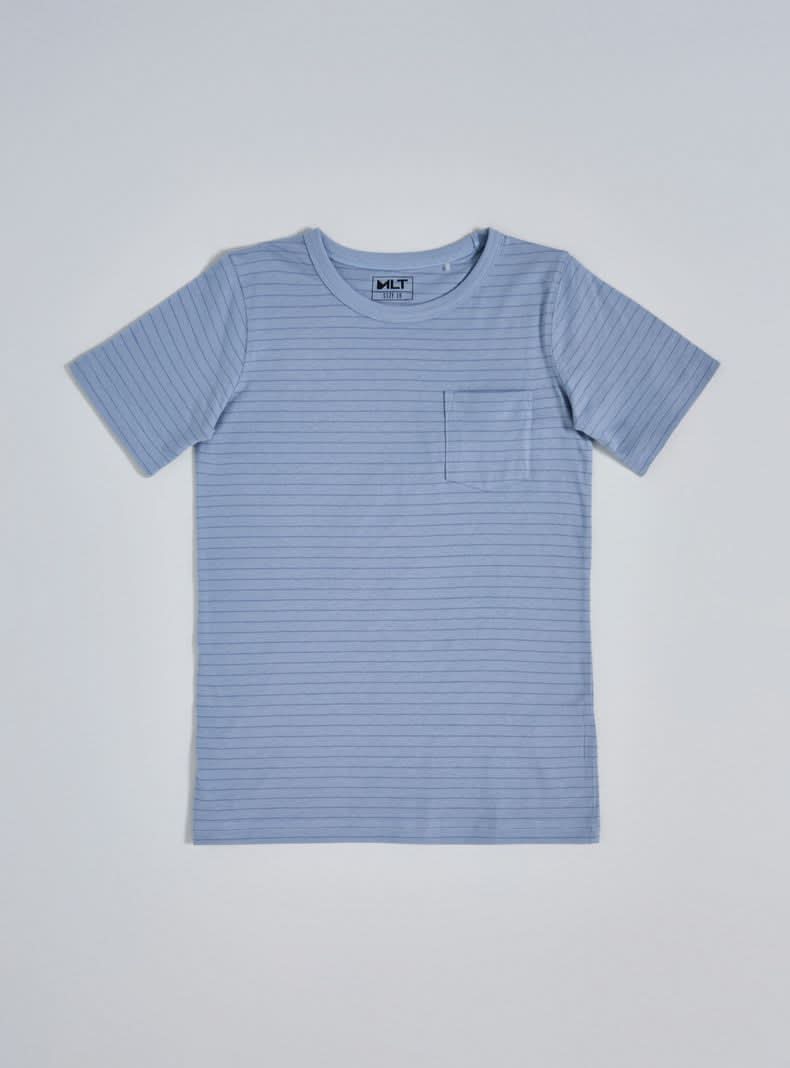 Melt Polera Básica Rayada celeste 16