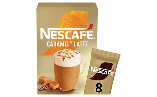 Nescafe Gold Caramel Latte Coffee Sachets 8X17G