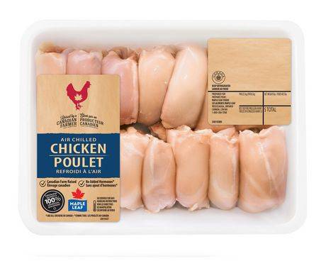 Maple Leaf Boneless Skinless Chicken Thighs (tray, unit 1 kg approx.)