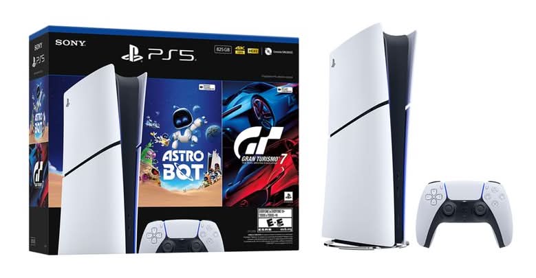 Playstation Consola PS5 Slim Digital 825GB con Astro Bot y GranTurismo7 único color