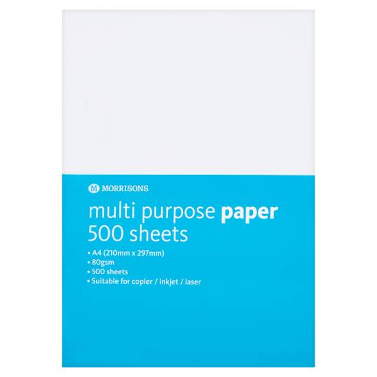 Morrisons Size A4, Multi Purpose Paper Sheets (500 pack)