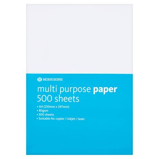 Morrisons Multi Purpose Paper Sheets (size a4)