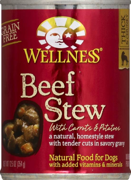 Beef Stew with Carrots & Potatoes Dog Food Wellness 12.5 oz