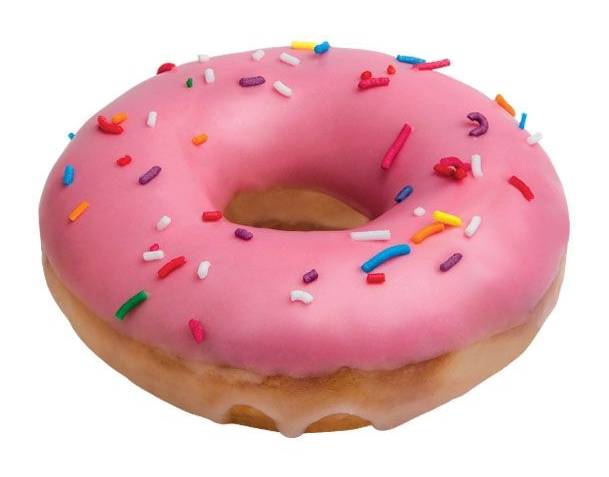 Krispy Kreme Strawberry Sprinkles Doughnut