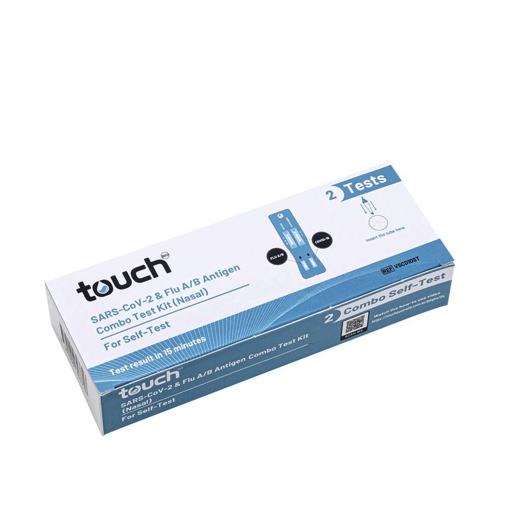 Touch Bio Influenza a & B Covid 19 2 In1 Home Test Kit