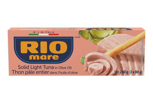 Rio mare thon pâle entier dans l’huile d’olive (3 x 80 g) - solid light tuna in olive oil (3 x 80 g)