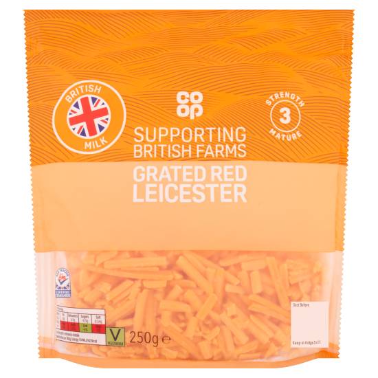 Co-Op British Grated Red Leicester 250g