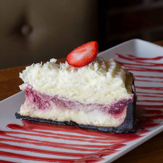 WHITE CHOCOLATE RASPBERRY CHEESECAKE