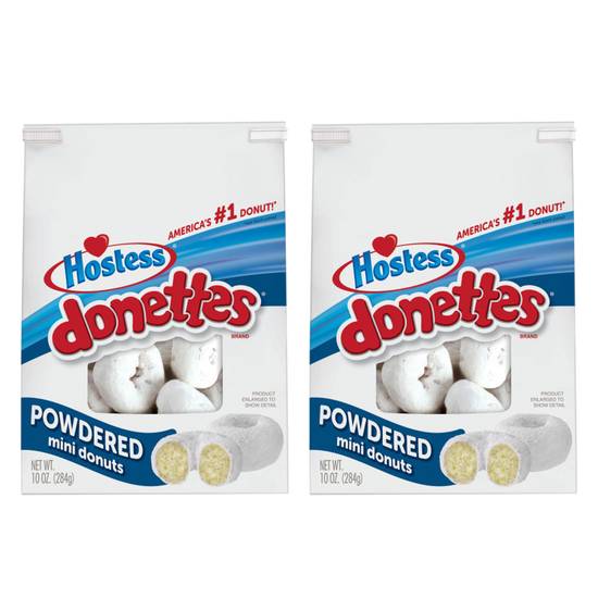 2ct Hostess Donettes Powdered Mini Donuts Bag 10oz