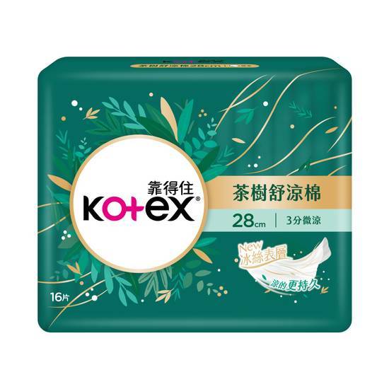 靠得住茶樹舒涼棉28cm夜用16片#4710036602517