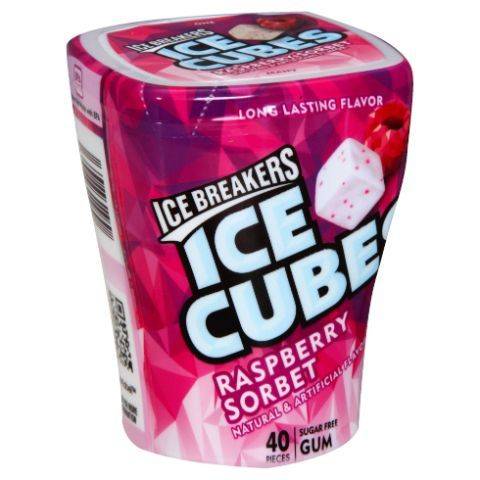 Ice Breakers Ice Cubes Raspberry Sorbet Sugar Free Gum 40 Count
