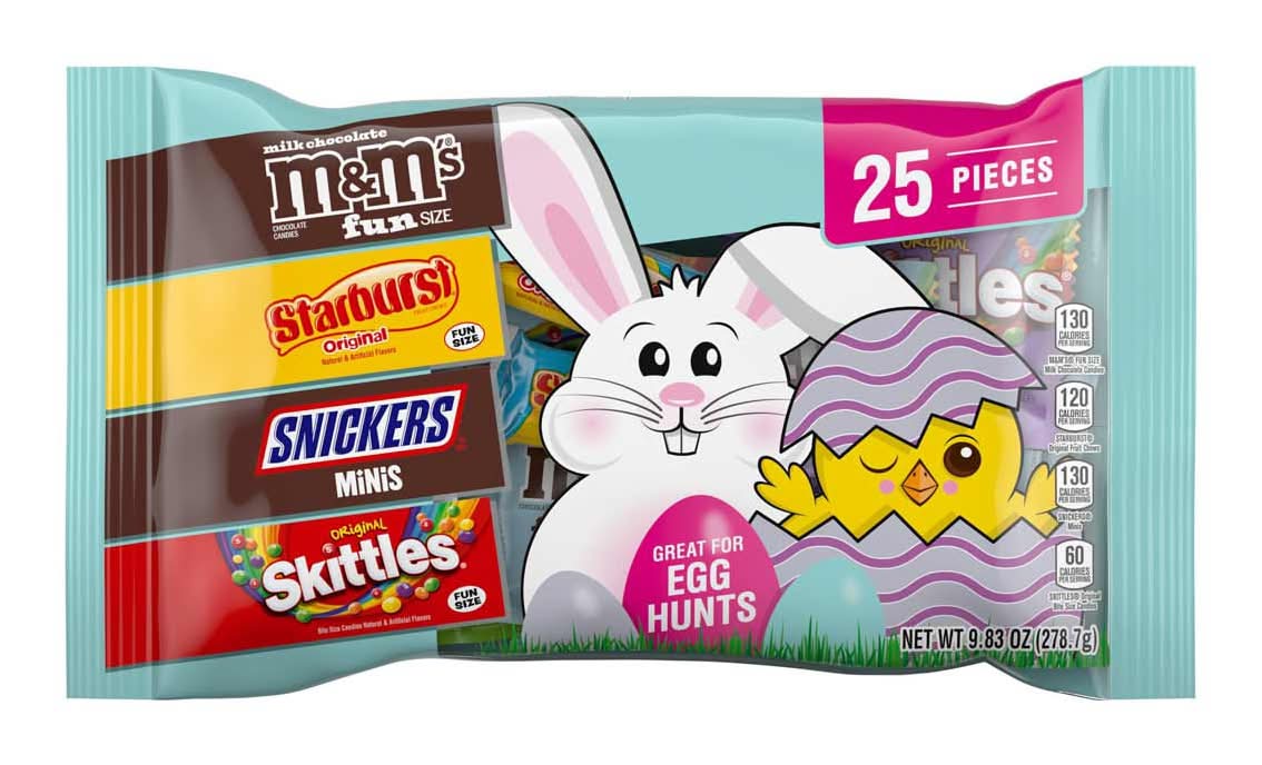 Mars Wrigley Assorted Variety pack Easter Candy Chocolates, Assorted (9.83 oz, 25 ct)