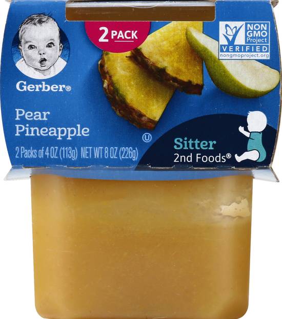 Gerber 2nd Foods Sitter Pear Pineapple Baby Food (2 ct)