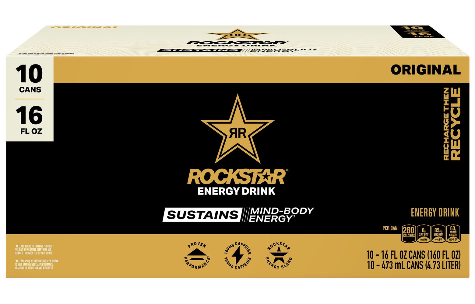 Rockstar Energy Drink, Orginal (10 x 16 fl oz)