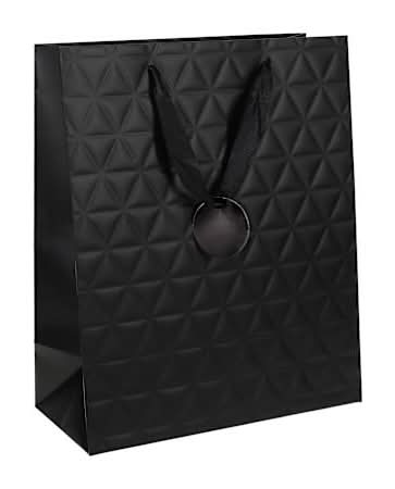 Large Gift Bags Black Quilted