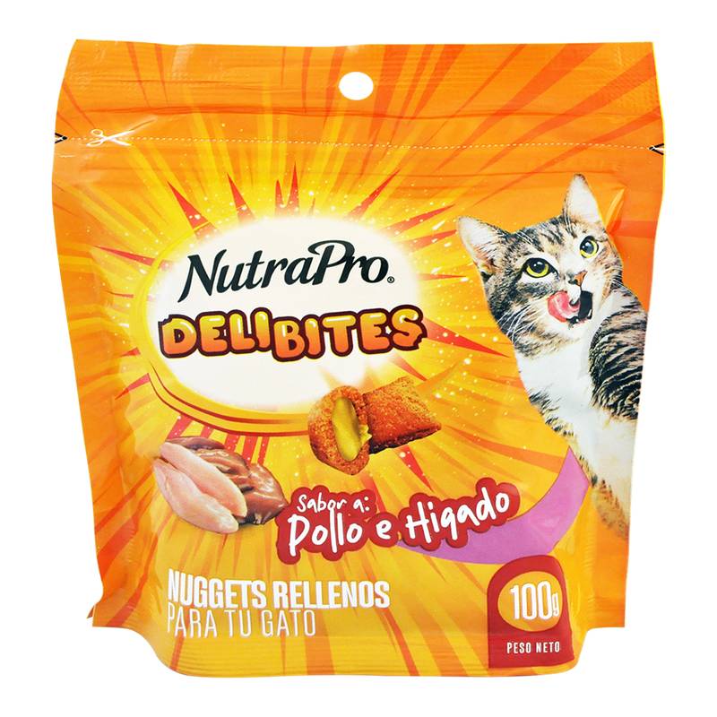 NUTRAPRO SNACK P/GATOS POLLO-HIGAD *100G