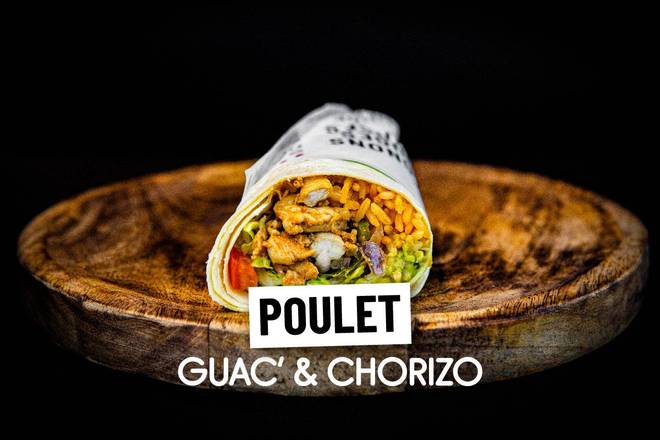 🐓 Fajita - Poulet Paprika + chorizo + guacamole (& nachos)