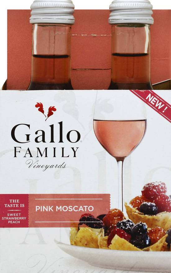 Gallo Family Pink Moscato Wine (4 ct, 187 ml)