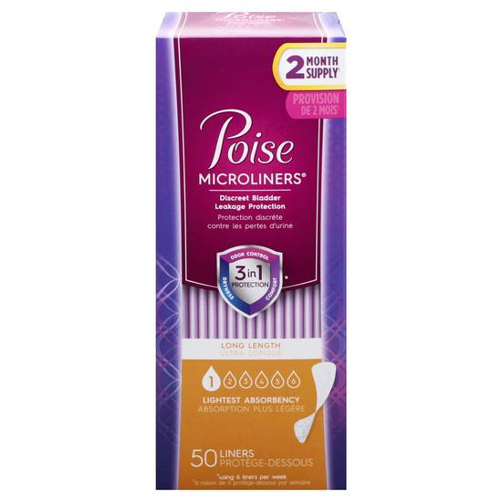 Poise Long Lightest Microliners (50 ct)