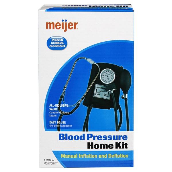 Meijer Blood Pressure Home Kit, Manual Inflation and Deflation (1 ct)