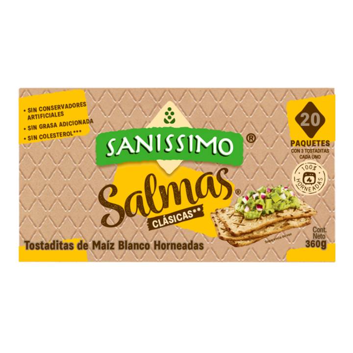 Sanissimo · Tostaditas de maíz horneadas salmas (20 un)