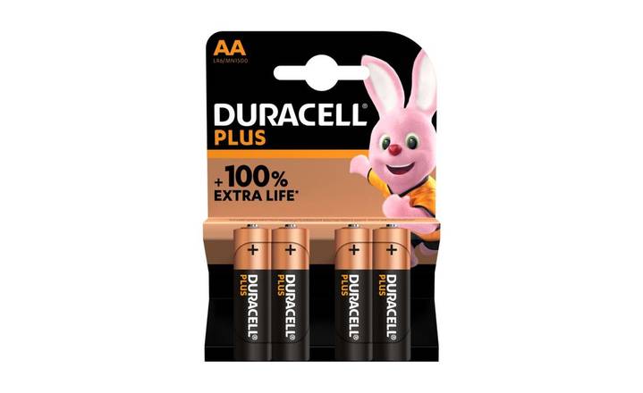 Duracell Plus AA Batteries 4 Pack (356044)