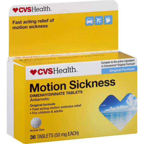 Cvs Health Motion Sickness Tablets 50 mg (36 ct)