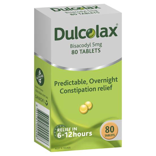 Dulcolax Laxatives 5mg Tablets For Constipation Relief 80 pack