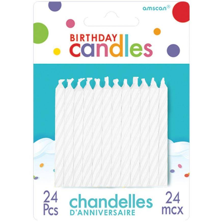Party City Spiral Birthday Candles (24 ct) (white)