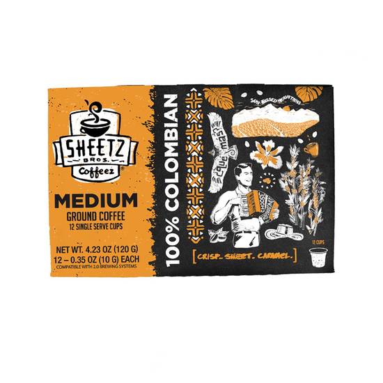 Sheetz 100% Colombian Medium Roast 12 Single Serve Cups