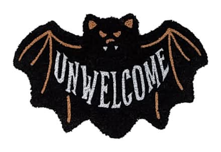 Halloween Coir Mat Unwelcome Bat