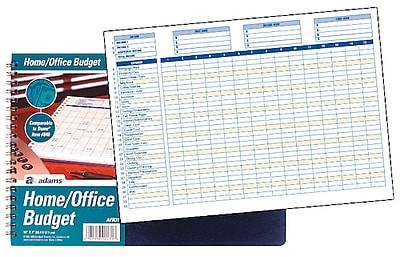 Adams Home and Office Budget Record Journal, Ruled, Blue (AFR31)