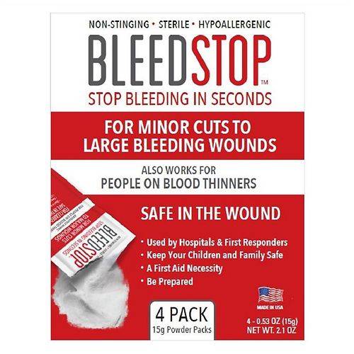 BleedStop 15g Powder Packs - 4.0 ea x 4 pack