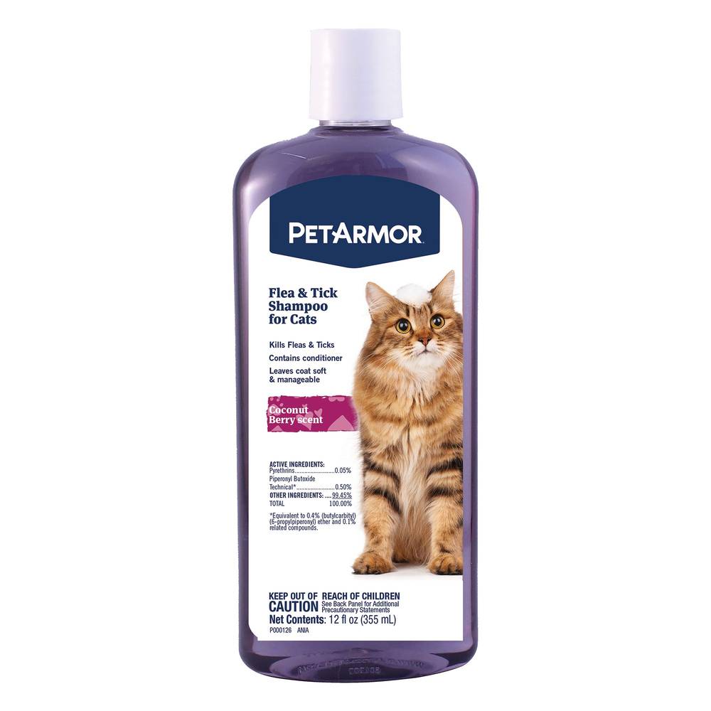 PetArmor® Flea & Tick Cat Shampoo - Coconut Berry - 12  Fl Oz (Size: 12 Fl Oz)